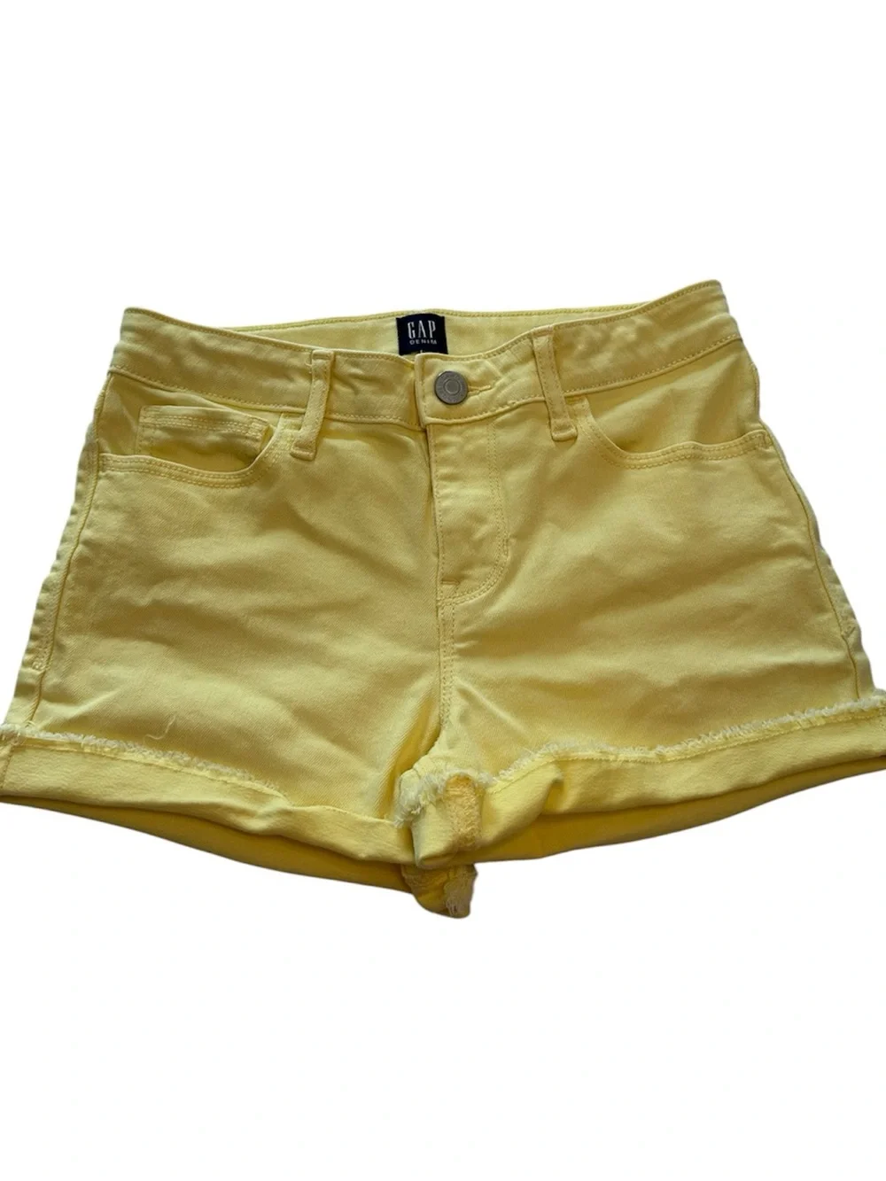 GAPKids Peach Sequins T-Shirt Yellow Jean Shorts Green Chino Girls Size 12